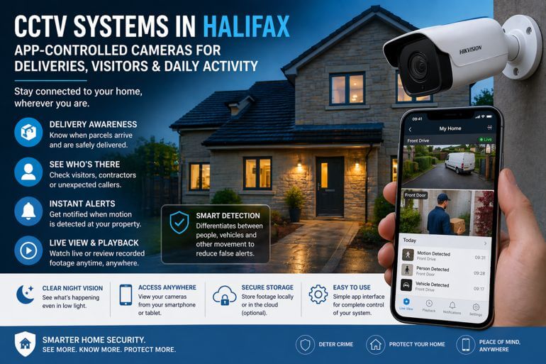 CCTV Systems in Halifax: App-Controlled Cameras for Keeping an Eye on Deliveries, Visitors and Daily Activity