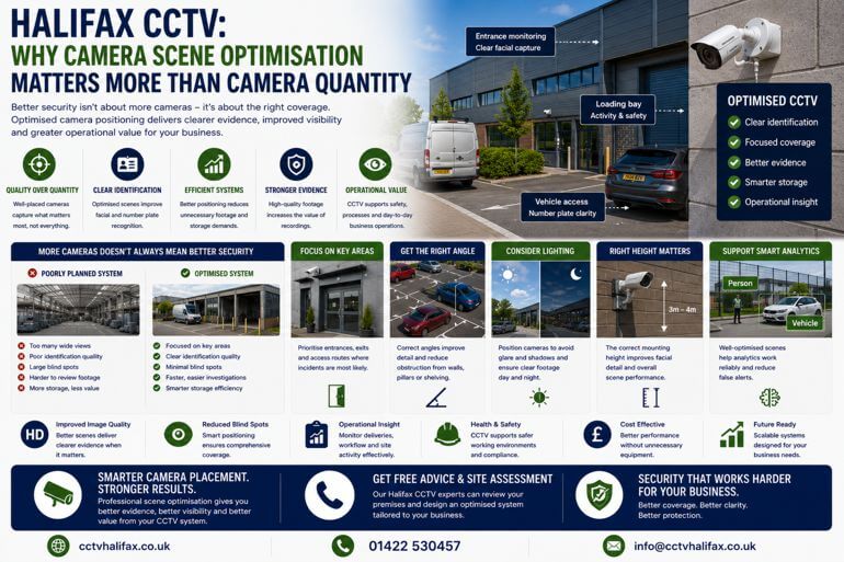 Halifax Commercial CCTV: Why Camera Scene Optimisation Matters More Than Camera Quantity