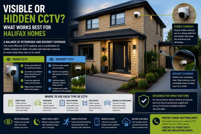 CCTV in Halifax Homes: Should CCTV Cameras Be Visible or Hidden?